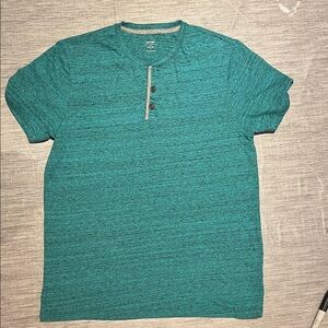 Old Navy Men's Teal Short Sleeve Henley